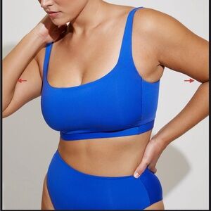 Left on Friday blue bikini top